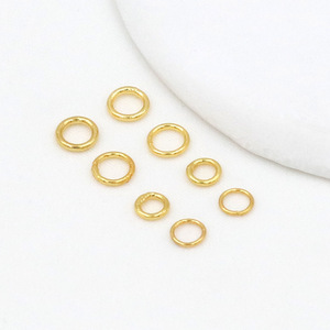 18k Gold Plated Closed Loop 4mm 5mm Welded Jump <b>Rings</b> For Bracelet Making Jewelry Findings Round Shape DIY Beading Components - Product Image 3