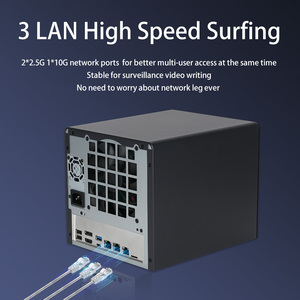 HelorPC มินิ NAS พีซี Intel N100 N150 โปรเซสเซอร์ พอร์ต LAN แบบมีสาย 2 พอร์ต 2.5G และ 1 พอร์ต 10G รองรับแรมสูงสุด 32G DDR5 1 พอร์ต HDMI 1 พอร์ต DP 1 พอร์ต Type C รองรับระบบปฏิบัติการ WIN 11 และ Linux - Product Image 4