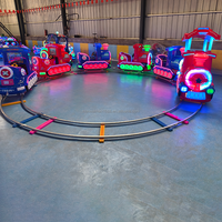 Train électrique pour enfants avec rails, 6 places, parc d'attractions intérieur et extérieur pour enfants