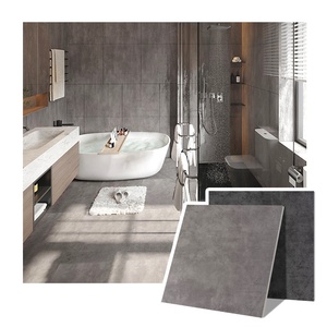 Hiện đại 60x60cm tối màu Xám xi măng hiệu ứng phòng tắm gạch, chống trượt Matte sứ cho sàn và tường - Product Image 6