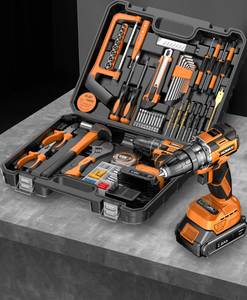Ensemble d'outils alimenté par batterie au lithium avec coffret rigide, personnalisable OEM, kit d'outils de quincaillerie domestique, perceuse sans balais - Product Image 3