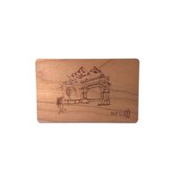 Carte NFC en bois écologique personnalisée, imprimée, 13,56 MHz, NTAG213, carte RFID programmable intelligente pour le réseautage professionnel numérique