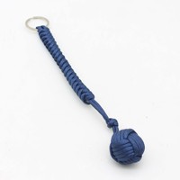 Fait à la main 7 cordon auto-défense survie noeud boule Paracord singe poing tissé boule d'acier Paracord auto-défense armes