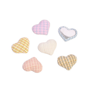 Boucle de sac en tissu tricoté en forme de cœur 19x22mm, accessoires de bijoux DIY, style frais et doux - Product Image 5