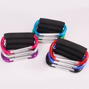Custom Logo Large Aluminum Carabiner Keychain Foam Grip Snap <b>Hook</b> Clip for Outdoor Event Giveaways - Product Image 2