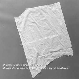 Chiffons de nettoyage en coton haute qualité 10 kg, chiffons de nettoyage blancs en toile de coton recyclée, chiffons en tissu tricoté pour le nettoyage - Product Image 3