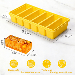 Moule à glaçons carrés en silicone à 6 compartiments avec fonction de démoulage facile, capacité de 500 ml, pour usage commercial et domestique - Product Image 2
