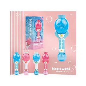 Automatic Electric Plastic Bubble Stick Wand Magic Wand Bubble Gun Bubble Blowing Stick Machine For Children Interesting Outdoor