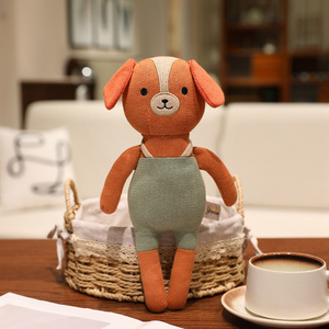 Jouets en peluche tricotés de 30 cm, lapin, <span class=keywords><strong>chien</strong></span>, ours, animaux en crochet doux avec robe pour enfants, <span class=keywords><strong>cadeau</strong></span> pour dormir - Product Image 4