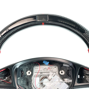 พวงมาลัยรถสปอร์ตหุ้มหนังสีแดงคาร์บอนไฟเบอร์พร้อมไฟ LED สำหรับ Mercedes-Benz <span class=keywords><strong>AMG</strong></span> GT63S W212 W221 W222 W205 W204 C220 GLC W907 - Product Image 2
