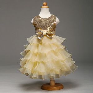 China Taobao <b>Hot</b> Kids <b>Red</b> Designer One Piece Party Wedding Dress - Product Image 4