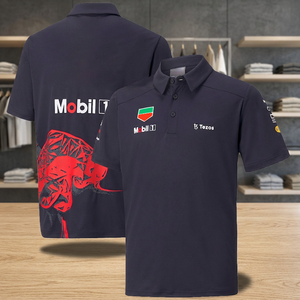 T-shirt de course pour homme 2023 à manches courtes, imprimé équipe de motards, en tissu tricoté compressé respirant, tenue de course estivale - Product Image 3