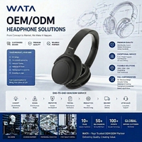 Casque sans fil supra-auriculaire WATA Dynamic Sports avec réduction de bruit IPX5 pour V5.3, plus de 20 heures d'autonomie