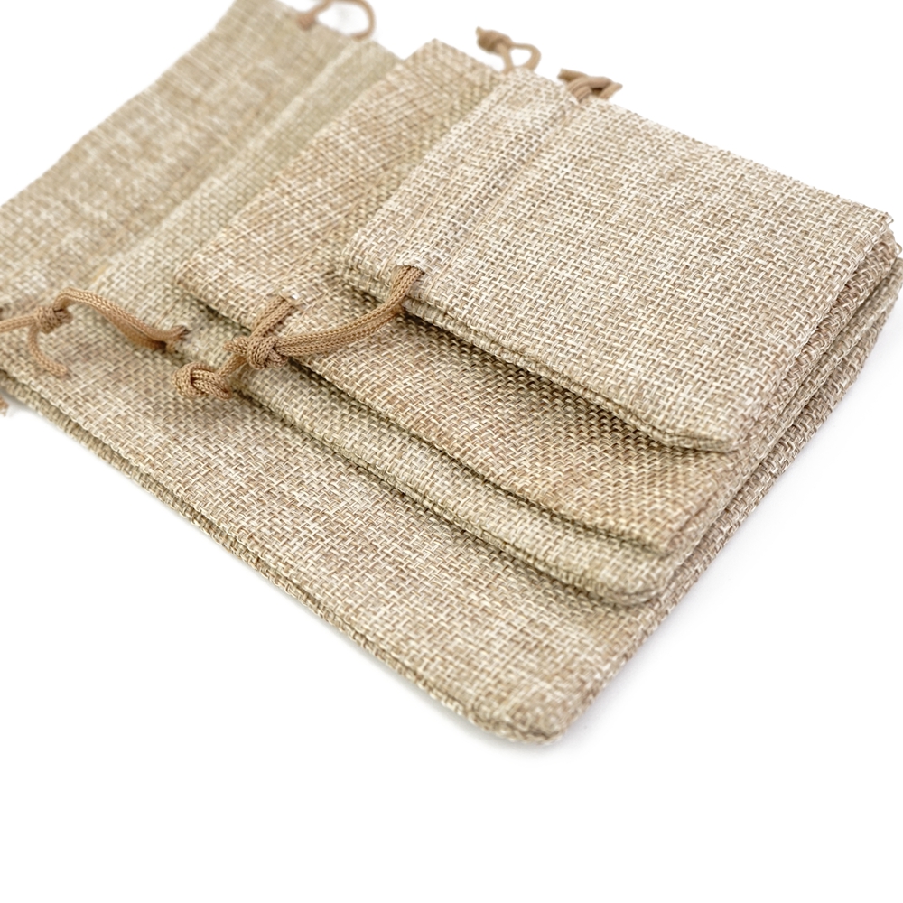 Многоразовые Мягкие хлопковые фланелевые мешки для пыли с принтом логотипа, джутовые кольца, маленькие мешки для пыли