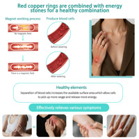 Bague et bracelet magnétiques en cuivre pur de style vintage, bijoux de soins de santé avec aimants