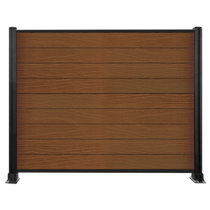 Valla <span class=keywords><strong>de</strong></span> WPC Coextruido con Acabado <span class=keywords><strong>de</strong></span> 360 <span class=keywords><strong>Grados</strong></span> y Marco <span class=keywords><strong>de</strong></span> Aluminio, Estilo Moderno, Duradera y Resistente a los Rayos UV para Climas Difíciles - Product Image 1