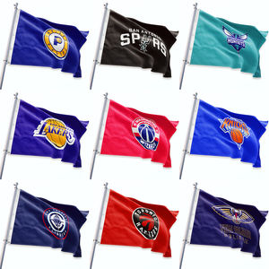 Personnalisé doré pour les guerriers <span class=keywords><strong>NBA</strong></span> équipe drapeau 100% Polyester 3x5 extérieur impression numérique séchage rapide Durable écologique - Product Image 6