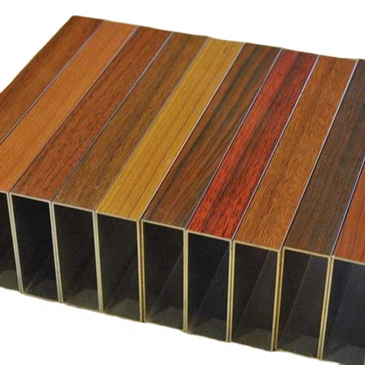Factory Custom Wood Grain Aluminium Square
