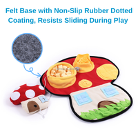 Tapis de Sniffing Interactif Anti-Dérapant pour Chiens et Lapins, Distributeur de Friandises à Alimentation Lente, Lavable, en Forme de Champignon, Jouet Puzzle pour Animaux de Compagnie, Soulagement de l'Anxiété