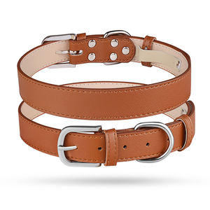 <span class=keywords><strong>Collar</strong></span> de perro de cuero <span class=keywords><strong>PU</strong></span> de lujo personalizado conjunto de correa de alta calidad amarillo suave ajustable logotipo personalizado - Product Image 1