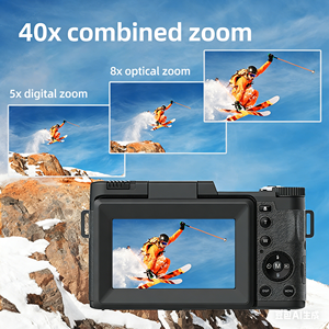 Premium Retro Style Digital Camera, 5K High Definition Pixel, 40X Super Zoom, 180° Rotatable Display, Pop-up Flash, 4K Video Rec - Product Image 4