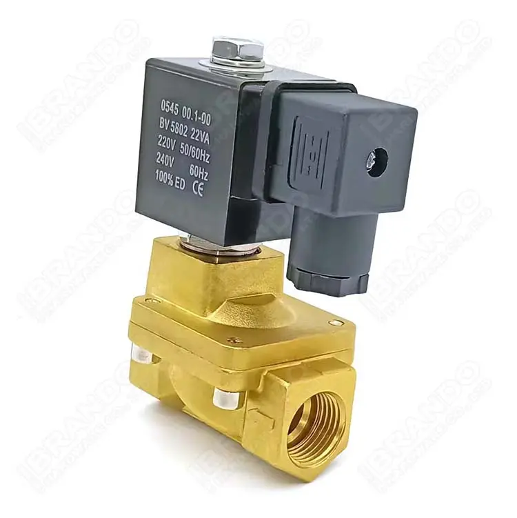 Shako Type PU225A-04 Normally Closed 1/2'' Brass Solenoid Valve 12VDC 24VDC 110VAC 220VAC