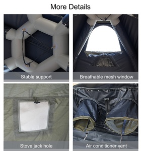 Tente de camping gonflable DAVY IT022 quatre saisons, double couche, protection UV, imperméable, installation rapide, capacité 3-6 personnes - Product Image 5
