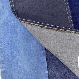Siêu Căng Faked Dệt Kim Pha Trộn Denim Jeans Vải Màu Xanh đậm 10 Oz Căng Denim Vải - Product Image 4