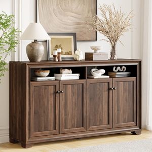 Buffet moderne SENYU en panneaux de particules, fait main, hauteur réglable, 3 compartiments, style antique, pour salle à manger, salon, meubles de maison - Product Image 2