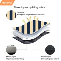 Tapis de pique-nique et de camping extra large imprimé cabana, imperméable, léger, doux, pliable, lavable, durable, avec sangle et poignée