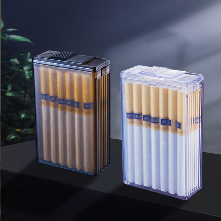 clear plastic cigarette case Wholesale 20 PCS Transparent Plastic Cigarette Packing Cases