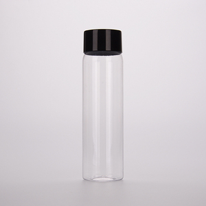 Bouteille en forme de <span class=keywords><strong>Voss</strong></span> à épaulement plat à cylindre droit en plastique PET de 300ml - Product Image 4