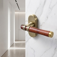 Manilla Moderna de Madera Maciza para Ventana Abatible |   Cerradura de Ventana Multicolor Opcional, Fácil Instalación, para Uso en Villas y Hoteles 1