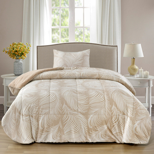 Fy Bán Buôn Sang Trọng Mùa Đông Sherpa <span class=keywords><strong>Comforter</strong></span> Set 3Pcs Màu Xám Tấm Ga Giường Gối Duvet Cover Cho Twin Nữ Hoàng Vua Kích Thước Giường Giá Rẻ - Product Image 1