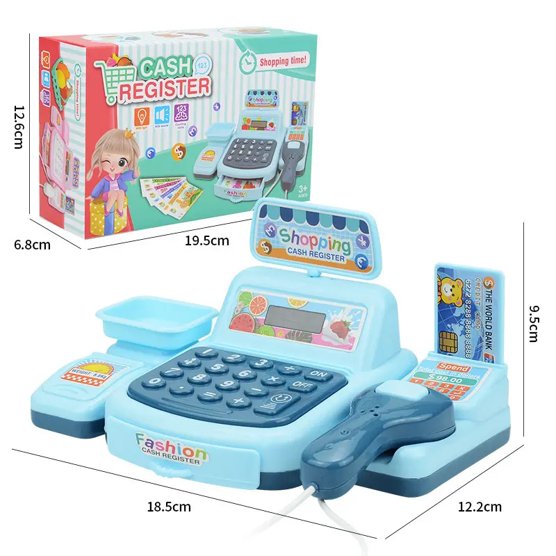 2024 mô phỏng của siêu thị mini mô phỏng tiền mặt đăng ký đồ chơi đặt caja registradora tiền mặt đăng ký đồ chơi vai trò chơi