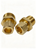 Raccords en laiton forgé de haute qualité sans plomb 5/16"X1/4" NPT, connexion mâle, union à compression pour applications eau et gaz