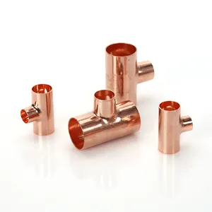 Raccords de tuyauterie en cuivre multidimensionnels en T de 1/2 à 4 pouces, personnalisés en usine