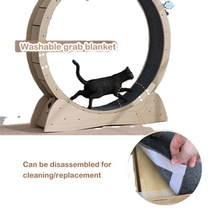 Large Solid Wood Running Wheel for Cats Silent Treadmill Roller Multi-Layer Sports <strong>Fitness</strong> Toy Weight Loss Small <strong>Pet</strong> Supplies - Product Image 1