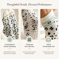 Chaussettes de Pilates personnalisées pour femmes, en coton, respirantes, antidérapantes, pour le fitness et le yoga, design tendance
