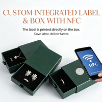 Boîte d'emballage de bijoux RFID personnalisée, anti-contrefaçon, traçabilité NFC, boîte cadeau intelligente de luxe, papier d'art, offset, recyclable, logo de marque