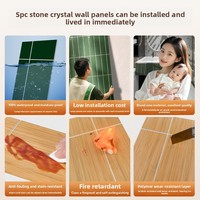 Paneles de Pared Modernos de PVC SPC con Textura de Piedra, Revestimiento Impermeable con Aspecto de Azulejo para Hoteles, Villas, Baños y Duchas