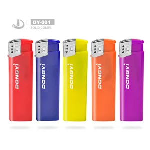 Top Seller Colorful DY-F003 LED Light Windproof Electronic Lighter with Customized Logo