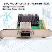 Adaptateur Ethernet filaire MCX555A-ECAT Mellanox CX-5 100GbE QSFP28 1 port PCIe3.0x16 pour serveur en stock
