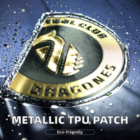 Patch thermocollant en TPU écologique à effet métallique 3D gaufré haute fréquence, avec logo personnalisé sur mesure, pour sacs de la marque BX