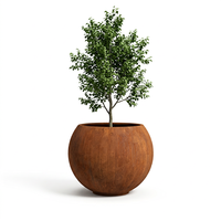 Pot carré en acier Corten certifié ISO9001, écologique, durable, résistant à la corrosion, pour usage extérieur en gros