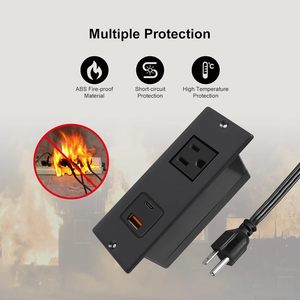 Multiprise encastrable 1 <span class=keywords><strong>prise</strong></span> avec 2 ports USB à charge rapide, USB-C 20W PD à charge rapide, pour bureau - Product Image 5