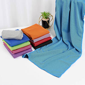 Serviette de sport en microfibre personnalisée avec logo, pour le fitness, le yoga, rafraîchissante, respirante, séchage rapide, serviette de bain - Product Image 5