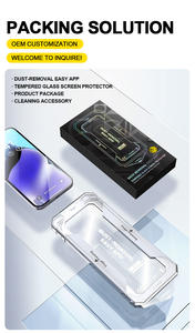 Cristal Templado de Alto Aluminosilicato de Doble Refuerzo para iPhone 17 Pro Max 16 15 con Alineación Automática, Soporte Antipolvo y Antiestático - Product Image 6