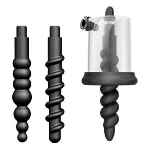 Pompe anale manuelle pour homme, modèle <span class=keywords><strong>Rosebud</strong></span>, cylindre perforateur avec insert en silicone en spirale, massage par succion, stimulateur de la prostate, jouets sexuels - Product Image 2