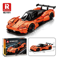 Reobrix 11011 2026 Nuevo MOC, Modelo de Auto Deportivo Naranja a Escala 1:8, Bloques de Construcción, Adorno de Escritorio, Juguete Coleccionable, Regalo